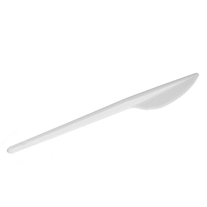 Нож одноразовый пластиковый 15,2 см белый