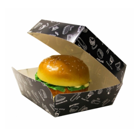 Коробка для гамбургера 120х120х70 мм Black